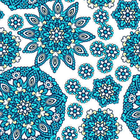 Seamless background with abstract ethnic pattern. Vector illustration.のイラスト素材