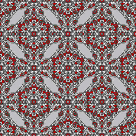 Seamless background with abstract ethnic pattern. Vector illustration.のイラスト素材