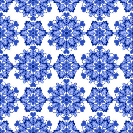 Seamless background with abstract ethnic pattern. Vector illustration.のイラスト素材