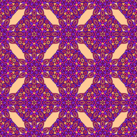 Seamless background with abstract ethnic pattern. Vector illustration.のイラスト素材
