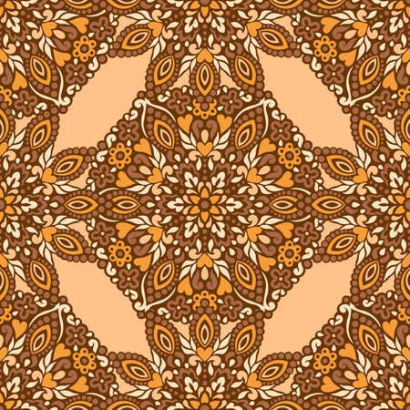 Seamless background with abstract ethnic pattern. Vector illustration.のイラスト素材