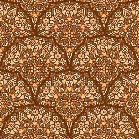 Seamless background with abstract ethnic pattern. Vector illustration.のイラスト素材
