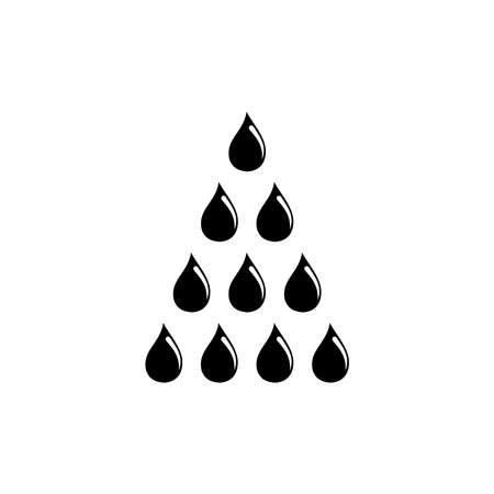 water icon, water wave icon vector symbol isolated illustrations white backgroundのイラスト素材