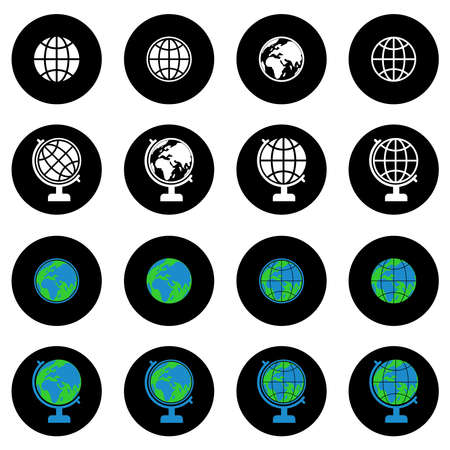 globe icon vector symbol isolated illustration white backgroundのイラスト素材