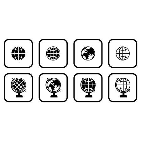 globe icon vector symbol isolated illustration white backgroundのイラスト素材