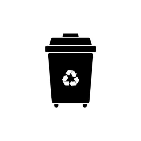 trash can icon vector symbol isolated illustration white backgroundのイラスト素材