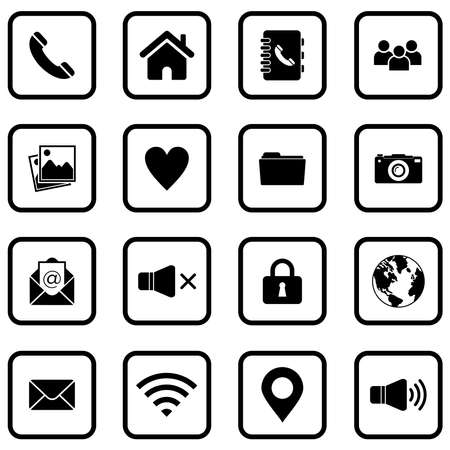 website icon set, website vector set sign symbolのイラスト素材