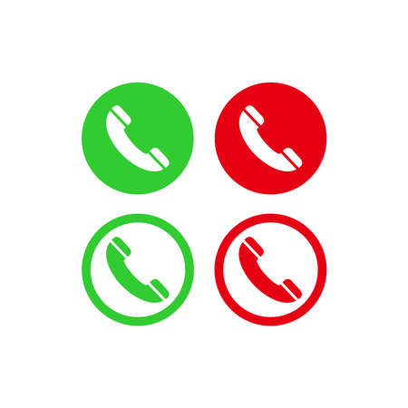 call phone icon, telephone icon vector symbol isolated illustrationのイラスト素材