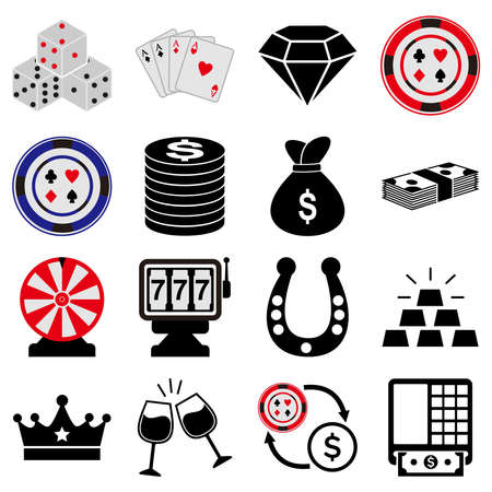 Cassino icon set vector symbol illustrationのイラスト素材
