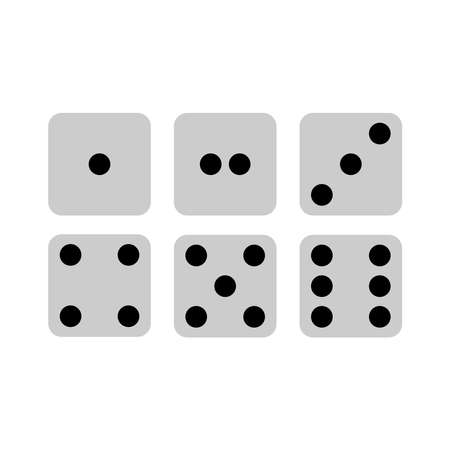 dice icon vector symbol of cassinoのイラスト素材