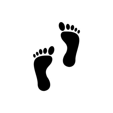 Human footprint icon vector symbol isolated illustration white backgroundのイラスト素材