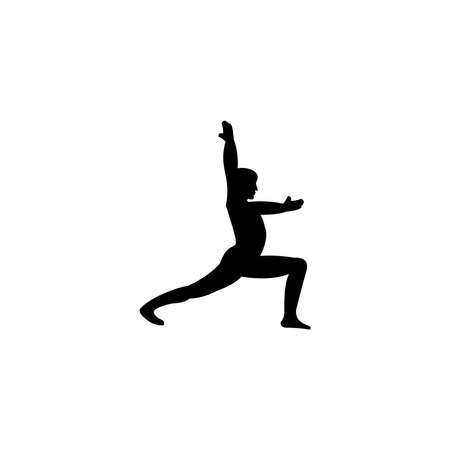 yoga gymnastics movement people icon vector symbolのイラスト素材