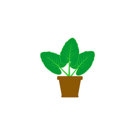 plant in a pot icon vector symbol isolated illustration white backgroundのイラスト素材