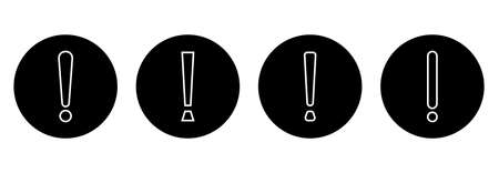 exclamation Icon. alert sign icon, exclamation vector symbol illustrationsのイラスト素材