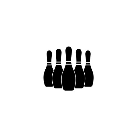 pin bowling icon vector sign symbolのイラスト素材