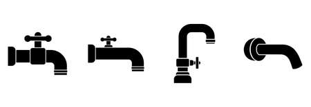 faucet icon set vector symbol