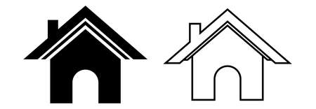 home icon set, home vector set, home symbol illustrationsのイラスト素材