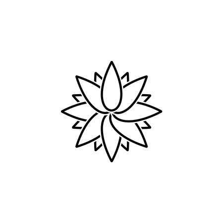 lotus flower icon setのイラスト素材