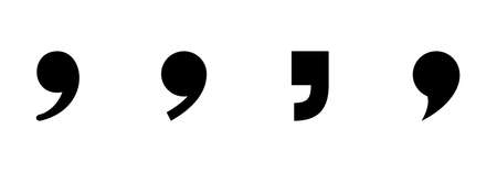 quotes icon set, quotation mark vector illustrations