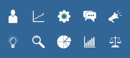 business and finance icon set, infographic, preseentations icon set vector illustrations
