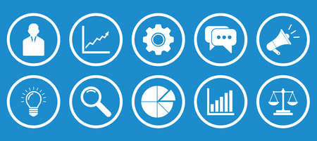 business and finance icon set, infographic, preseentations icon set vector illustrations