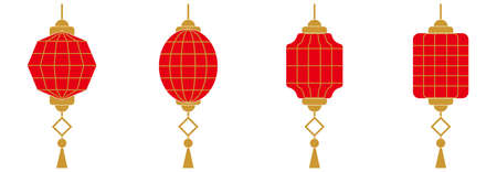 Traditional chinese lantern line icon, chinese paper lantern outline vector icon, symbol, logo, illustrationsのイラスト素材