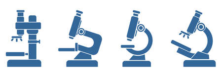 microscope icon set vector sign symbolのイラスト素材