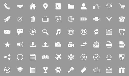 web icon set vector sign symbol of contact usのイラスト素材