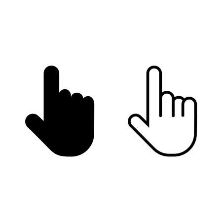 hand click icon vector symbolのイラスト素材