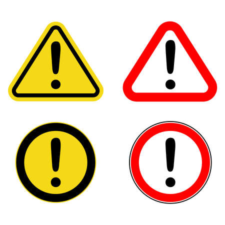 caution danger sign icon vector symbolのイラスト素材