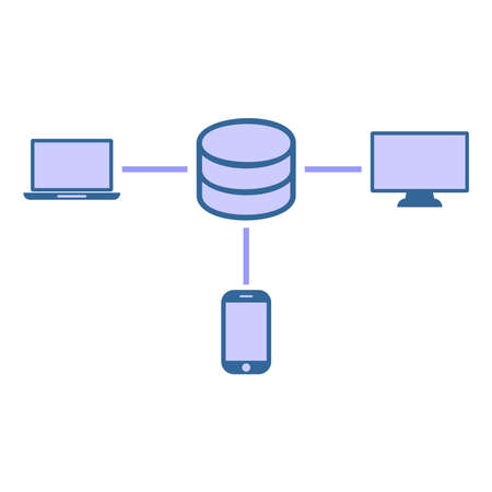 blockchain technology icon vector sign symbolのイラスト素材