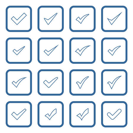 check mark icon set vector sign symbol