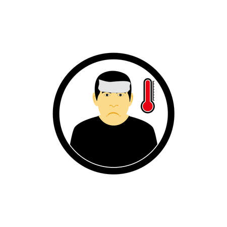 people with cold symptom vector illustrationsのイラスト素材