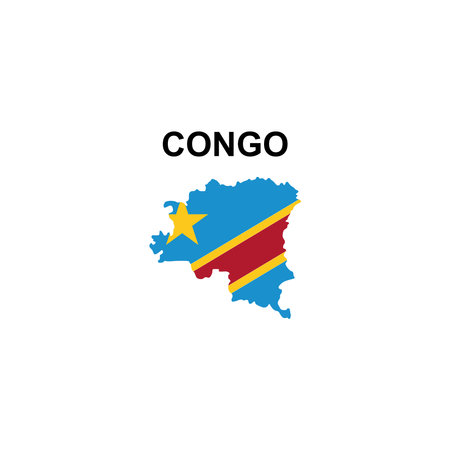 maps of Congo icon vector sign symbol