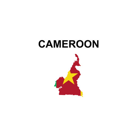 maps of Cameroon icon vector sign symbolのイラスト素材