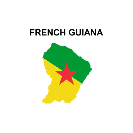 maps of French Guiana icon vector sign symbolのイラスト素材