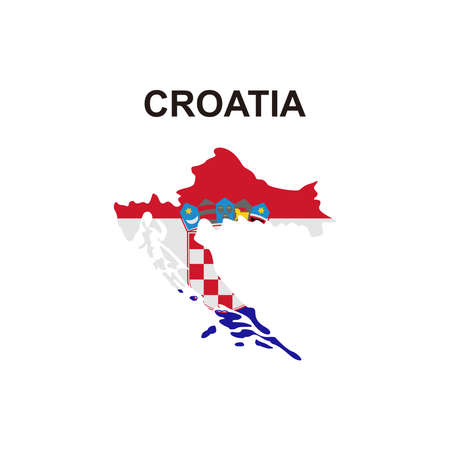 maps of Croatia icon vector sign symbolのイラスト素材