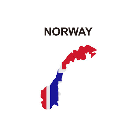 maps of Norway icon vector sign symbolのイラスト素材