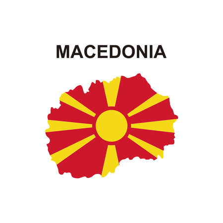 maps of Macedonia icon vector sign symbolのイラスト素材