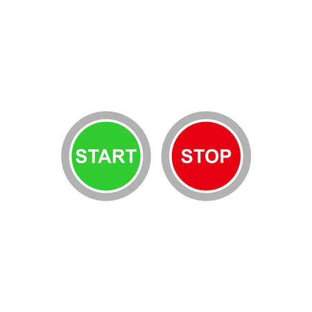 go and stop button icon vector sign symbol