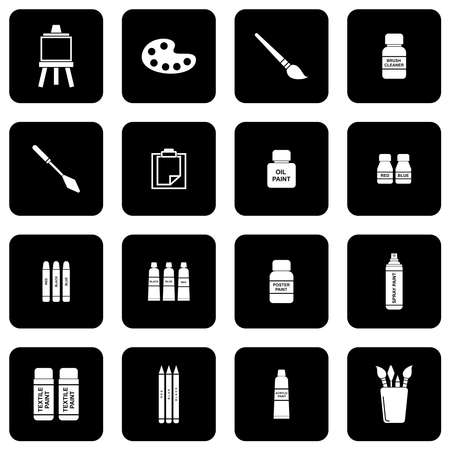 painting tools icon set vector sign symbolのイラスト素材