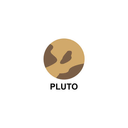 Pluto planet icon vector sign symbol