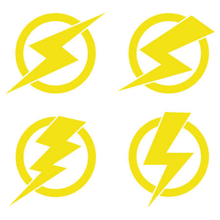 thunder lighting icon vector sign symbolのイラスト素材