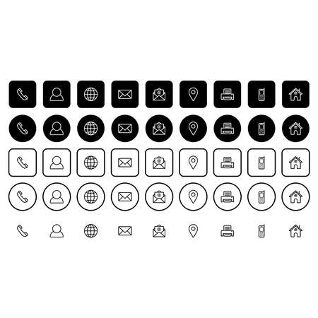 website icon set, website vector set sign symbolのイラスト素材