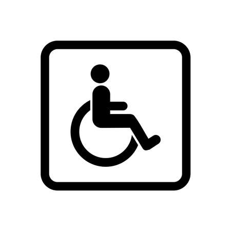 accessibility people sign icon vector symbolのイラスト素材