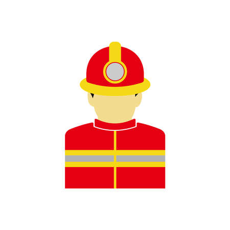 firefighter icon, firefighter vector sign symbol of professin flat design
