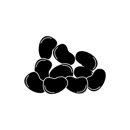cashew beans icon, cashew beans vector sign symbolのイラスト素材