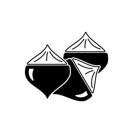 hazelnuts icon, hazelnuts vector sign symbolのイラスト素材