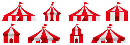 circus tent icon set, circus tent vector set sign symbolの写真素材