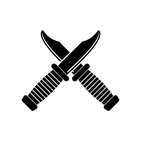military knife icon, military knife vector sign symbolのイラスト素材